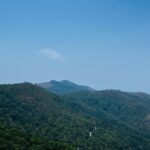 Great vista of the hill stations in Karnataka, with their undulating green hills.