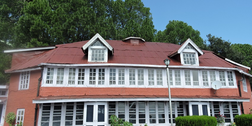 Picturesque view of Kasauli, Government circuit house and lush greenery around