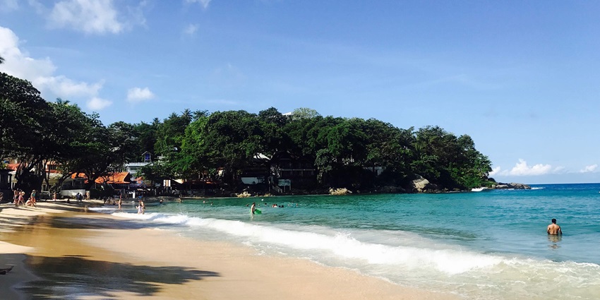 South direction view of Kata beach in the Morning - near bungee jumping Phuket