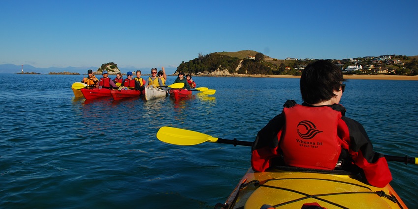 Kayaking will take you to paddle across the gentle waves.