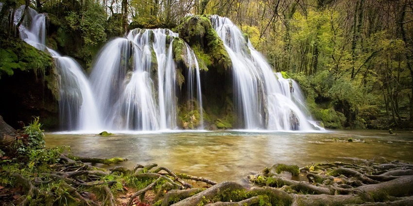 Witness the lush green surroundings with cascading waters at scenic Kesarval Waterfalls in Goa.