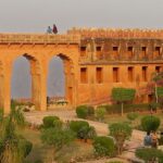 The Khaba fort perched on a hill.