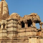 The Dulhadev Temple inside the premise of Khajuraho temples, known for its intricate carvings and beautiful architecture.