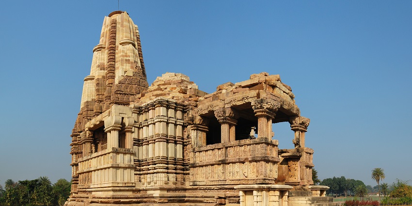 An image of Duladeo Temple, a part of the group of Khajuraho Temples, a popular tourist attraction near KJS Temple.