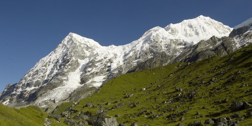 Panoramic view of the majestic Khangchendzonga National Park, pelling in Sikkim