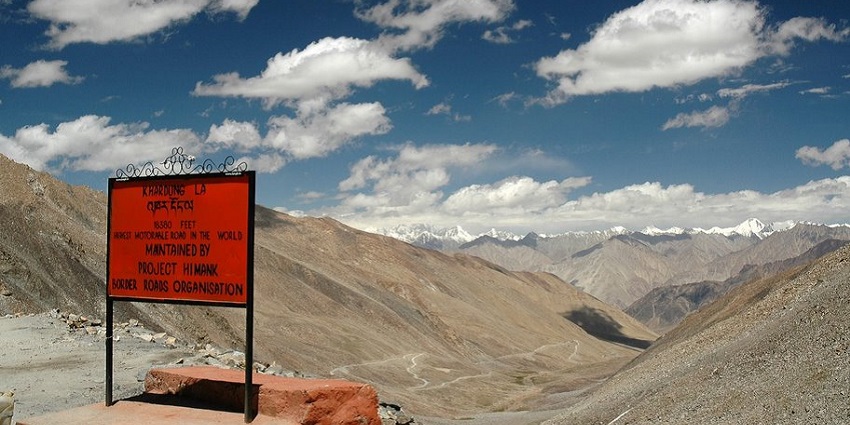Panoramic view of the Khardung La Pass which is one of the best places to visit in Nubra