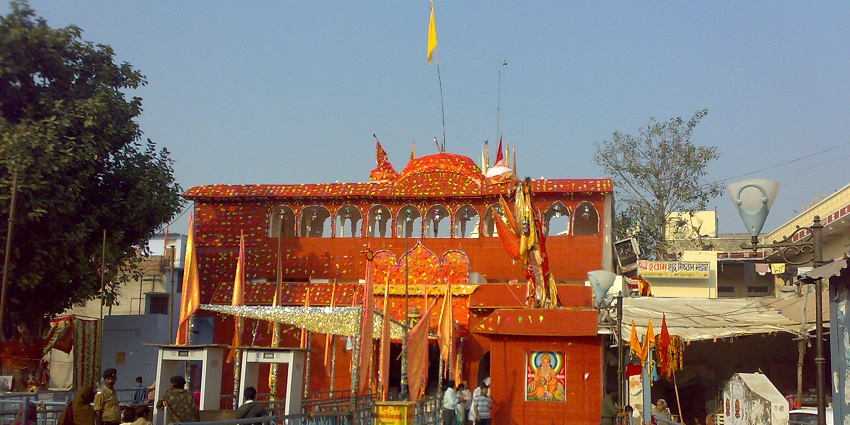 Panoramic view of Khatu Shyam Ji Temple, a popular Hanuman temple in Rajasthan.