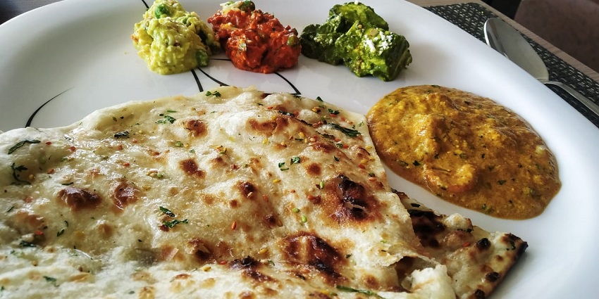 A mouth-watering view of Indian cuisine, one of the best food in Dwarka Gujarat.