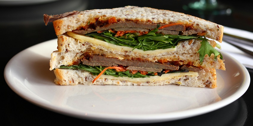 A glimpse of an extra layered sandwich, one of the best street foods in Dwarka, Gujarat.