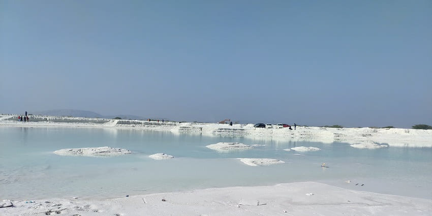 Unique moon-like landscape of the dumping yard in Kishangarh, Rajasthan
