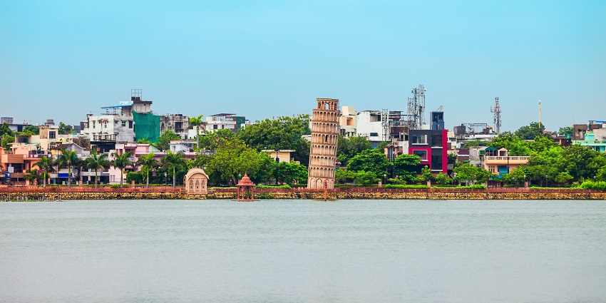 Kishore Sagar Lake offers serene walks, boating, and stunning reflections of lights.