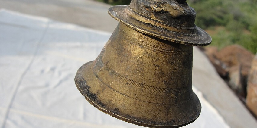 Image of atemple bell - Koolamba Mata Temple is one of the best temple to visit near shiva temple in Gujarat in sea