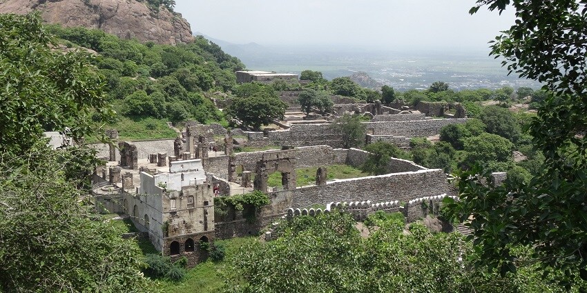 Kondapalli Fort with its ancient stone walls and panoramic views of the surrounding landscape
