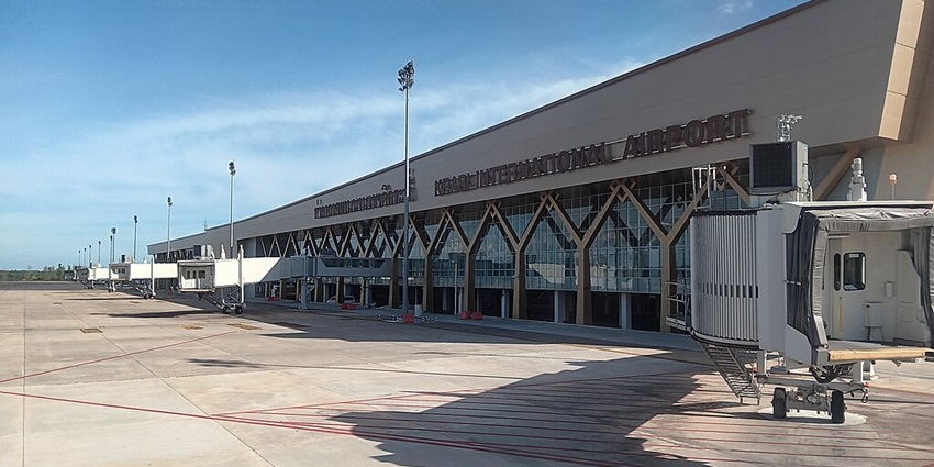 Gate of Krabi International Airport which is one of the best airports in Thailand.