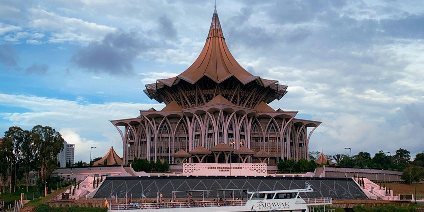 Kuching cityscape with a view, showcasing the cultural heritage of this vibrant city.