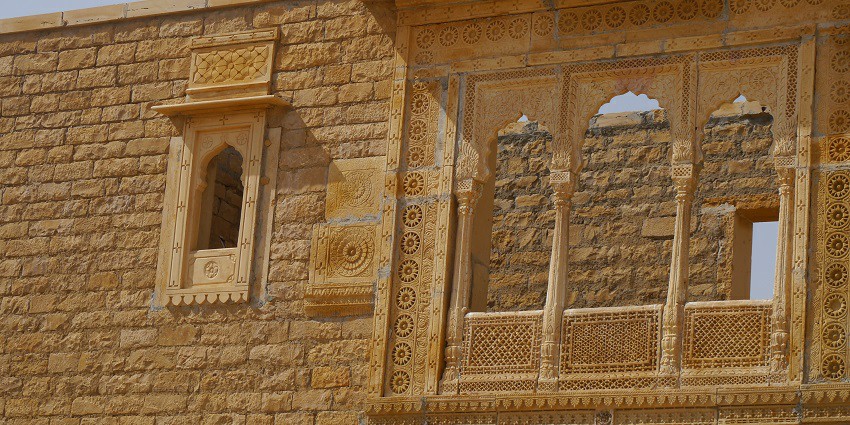 A wide view of Kuldhara village, one of the major tourist attractions in Rajasthan.