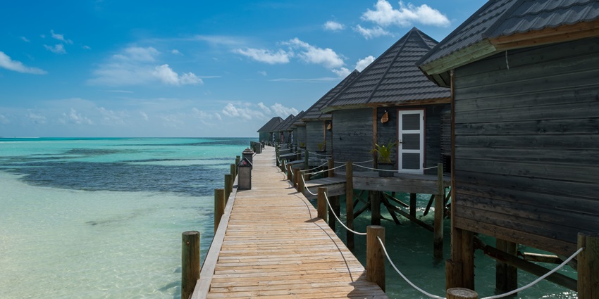 Kuredu Island Resort is a popular Maldives resort known for bars, nightlife, and beach fun.