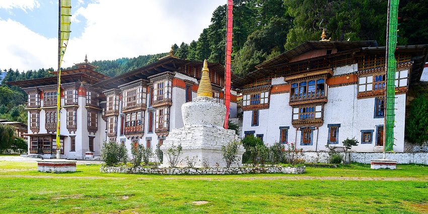 Kurje Lhakhang, an important monastery in Bhutan, known for its sacred relics.