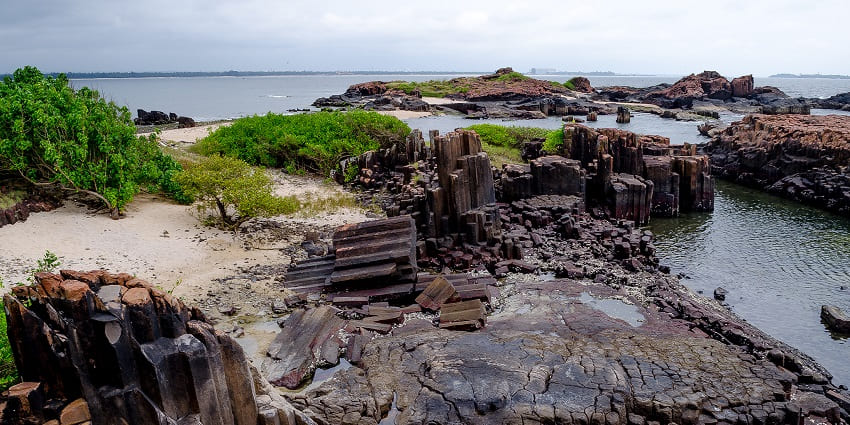The rocky shores of the secluded Kurumgad add to the beauty of this island near Mangalore city.