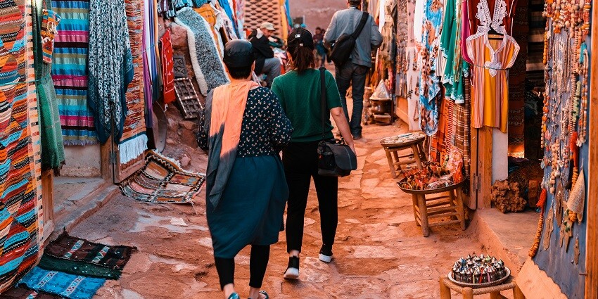 Shop for unique local textiles or handlooms at the famous Lajpat Nagar Market in Delhi.