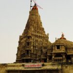 Panoramic view of the historic Dwarkadheesh Temple in Gujarat near Lambha Temple