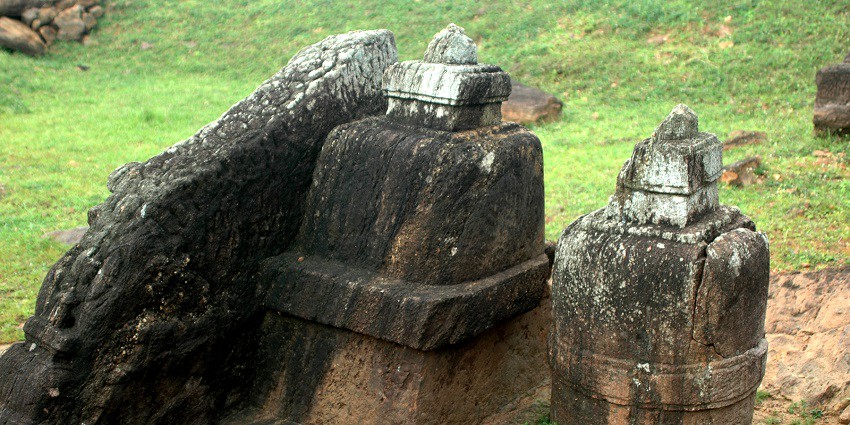 The Rock-cut Stupas at Pushpagiri atop Langudi Hills in Jajpur district, Odisha.