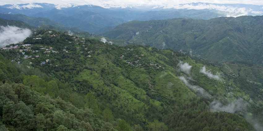 Lansdowne, a serene hill station, feels like a painting while being decked with snow.