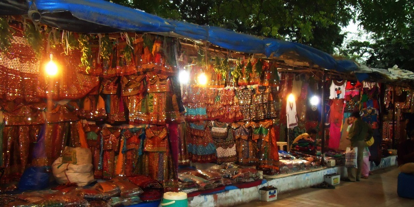Law Garden Market in Ahmedabad is busy with bright traditional Navratri clothes, accessories, and shoppers