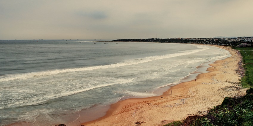 An image of the Lawson's Bay Beach, one of the best places to visit in Vizag for couples