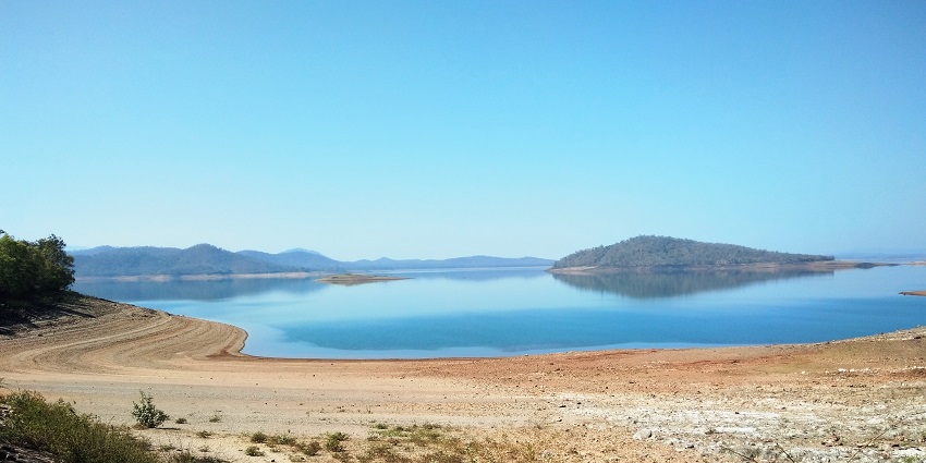 The Bhadra reservoir with Bhadra Wildlife Sanctuary is located in Karnataka.