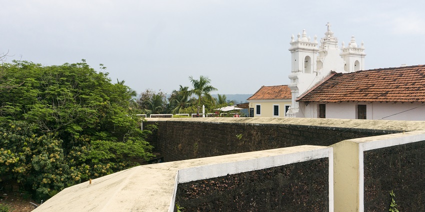 View from the roof of Tiracol fort, one of the most popular historical attractions of Goa