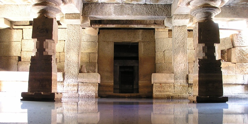 The columns of a temple in Jharkhand which is an abode of the Gods