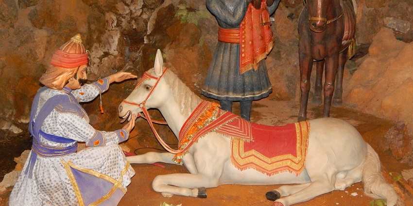 A piece of art at display in the Maharana Pratap Museum in Haldighati, Rajasthan