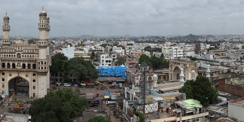 Hyderabad skyline looking beautiful with the Char Minar.