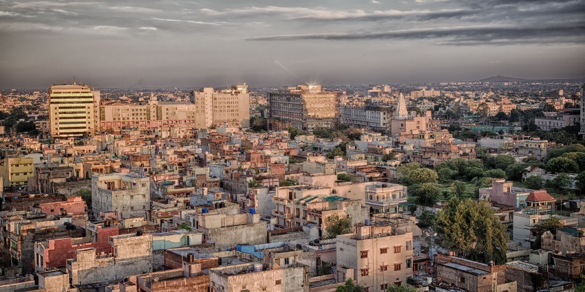 Stunning skyline of the city of Indore.