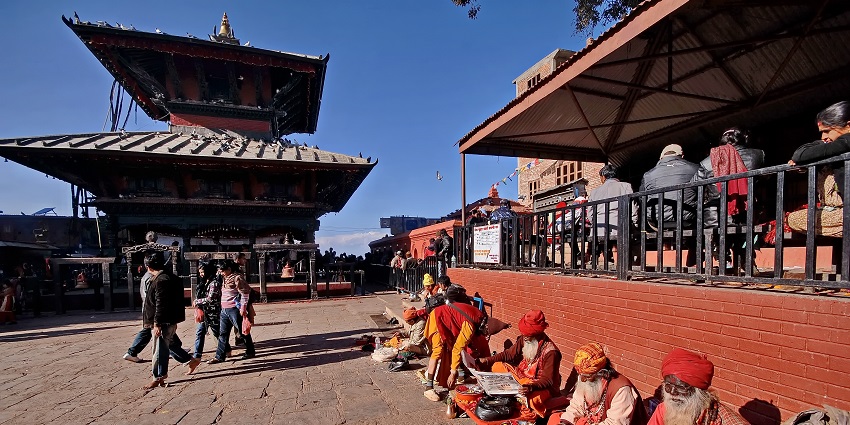 Manakamana Temple with the offerings being distributed to everyone amidst the hustle-bustle.