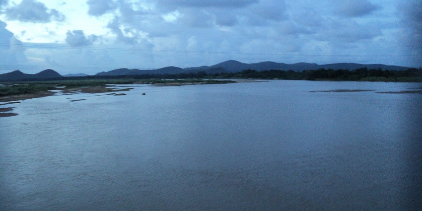 Rusikulya River flowing through the dense forest of Lakhari Wildlife Sanctuary
