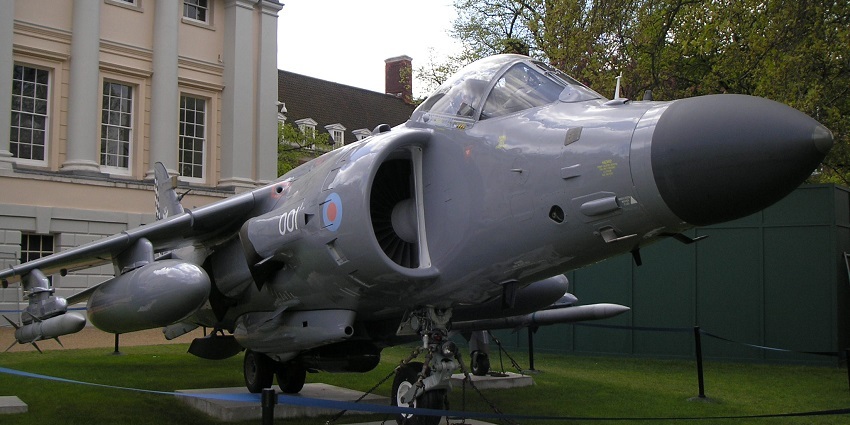 The Sea Harrier Museum which is the home to retired naval fighter jets of India