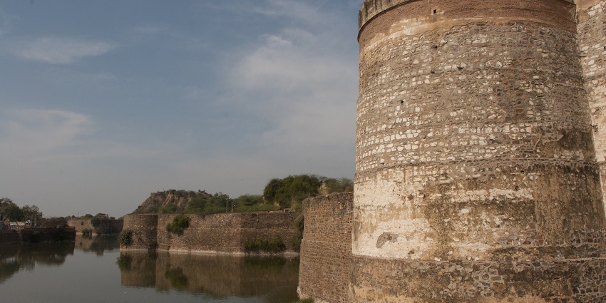 Fort architecture of Lohagarh Fort, a very famous an and idyllic spot to be