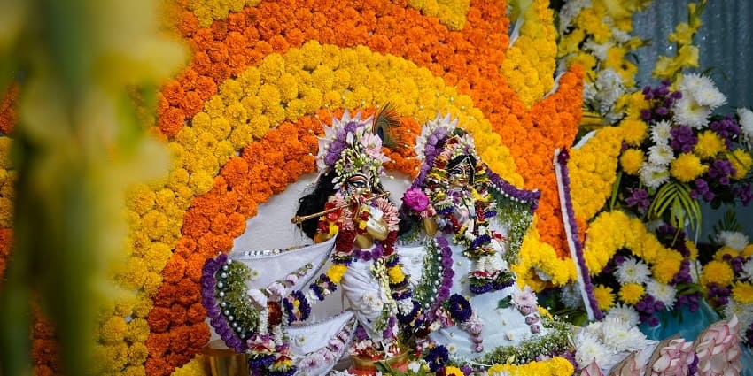 A vibrant Hindu altar adorned - things to do in Rajahmundry.