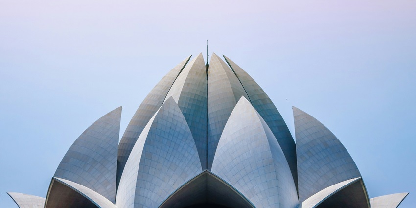 Lotus Temple is a Bahai temple of worship in the form of a lotus, made for meditation.