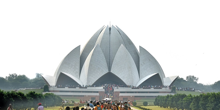 Lotus Temple is a popular tourist attraction that can be reached by metro.