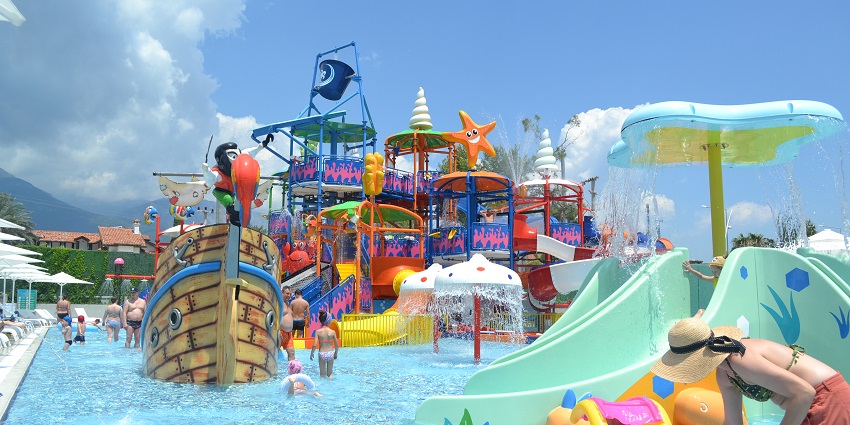 Lumbini Gardens is a waterpark that offers a tranquil lake for boating, and water slides