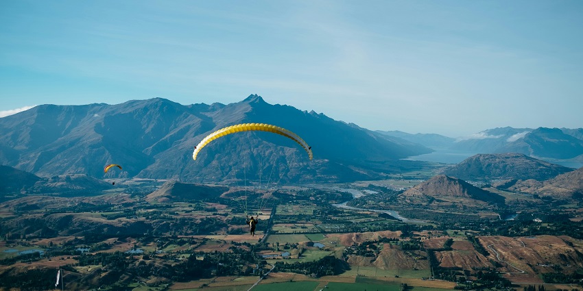 A scenic view from the Lumle area with the backdrop of astonishing hills and clear skies.
