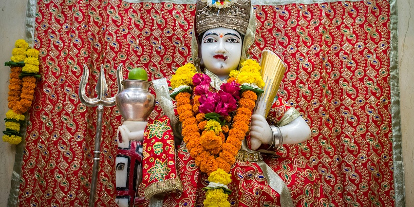 A glimpse of goddess Banjari at the Maa Banjari Mandir, one of the best temples in Raipur.