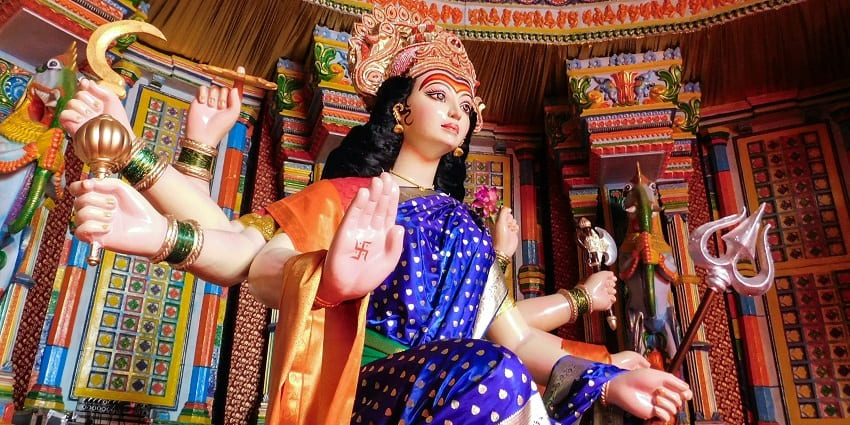 A view of Maa Tarini idol at Maa Tarini Temple, one of the renowned temples in Cuttack.
