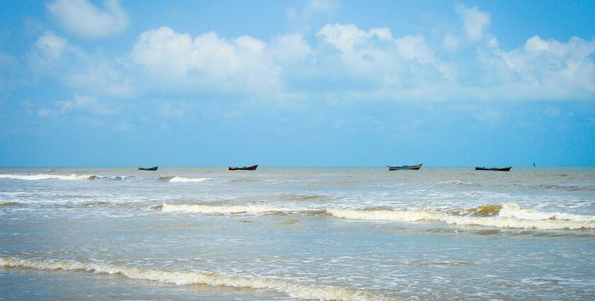 Snapshot of the sea shore beach side which is one of the best places to visit in Machilipatnam