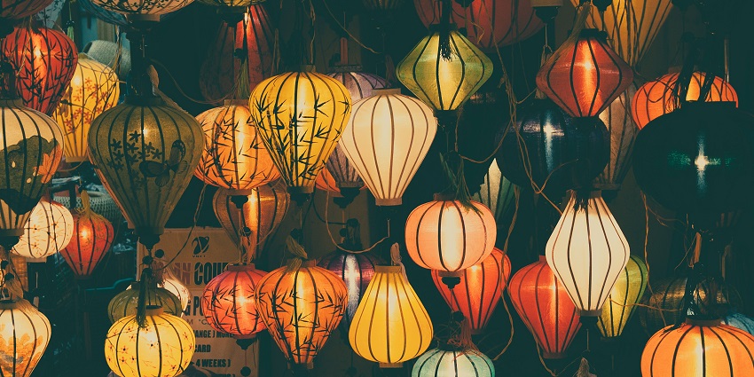A glimpse of colourful lit lanterns being sold at the Mackie’s Night Bazaar in the area.