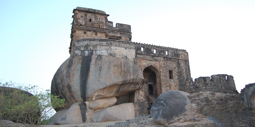 The landscape view of the Madan Mahal Fort one of the best attractions for history buffs