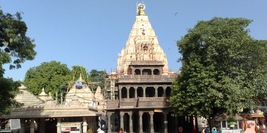 Mahakaleshwar Temple in Ujjain which is one of the famous Shiva temples in Madhya Pradesh.